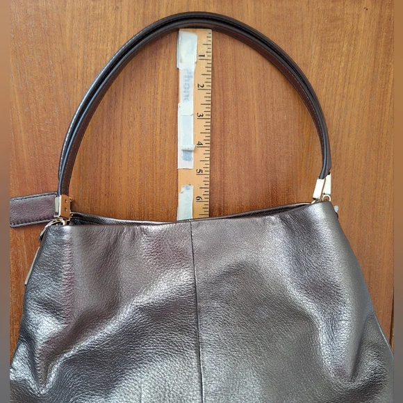 COACH Madison Phoebe Shoulder Bag Metallic Gold Bronze Leather Slouchy Hobo NEW - Picture 13 of 16